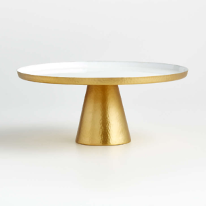 Gold Hammered Cake Stand