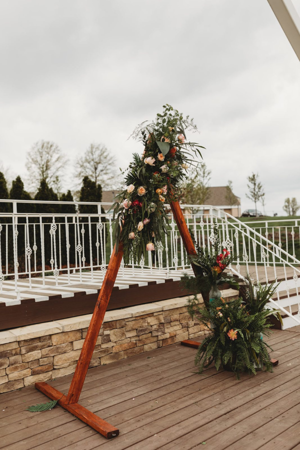 Wood Triangle Arbor