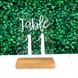 Square Acrylic Table Numbers
