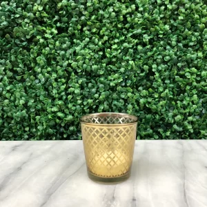 Criss Cross Gold Votives